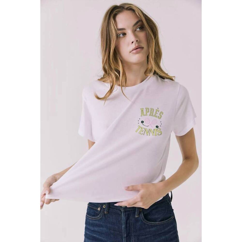 NEW CHASER apres tennis tee in white